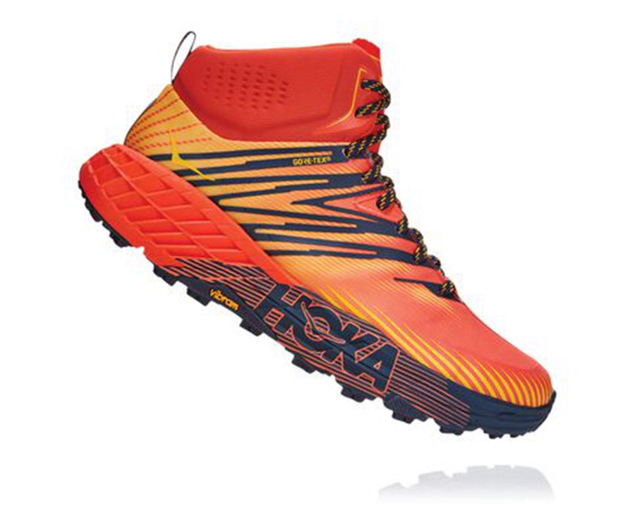 Hoka One One Trainers Mens Red - Speedgoat Mid GORE-TEX 2 - 68524SGAF